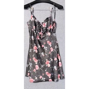 Current Mood Dolls Kill Floral Mini Dress S Satin Grunge Fairy Y2k Whimsygoth